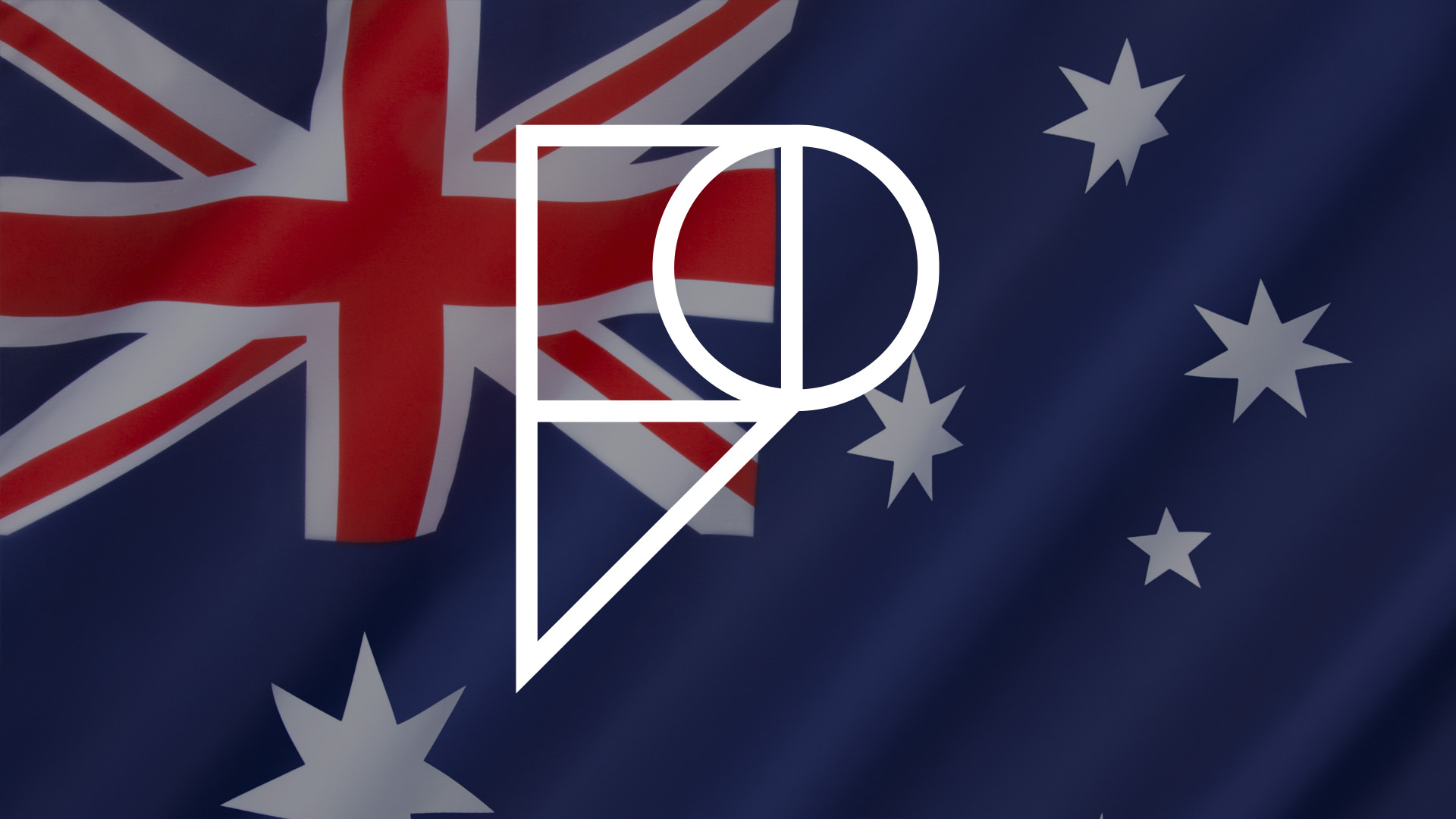 Australia flag with Pamoja 'P' logo overlayed