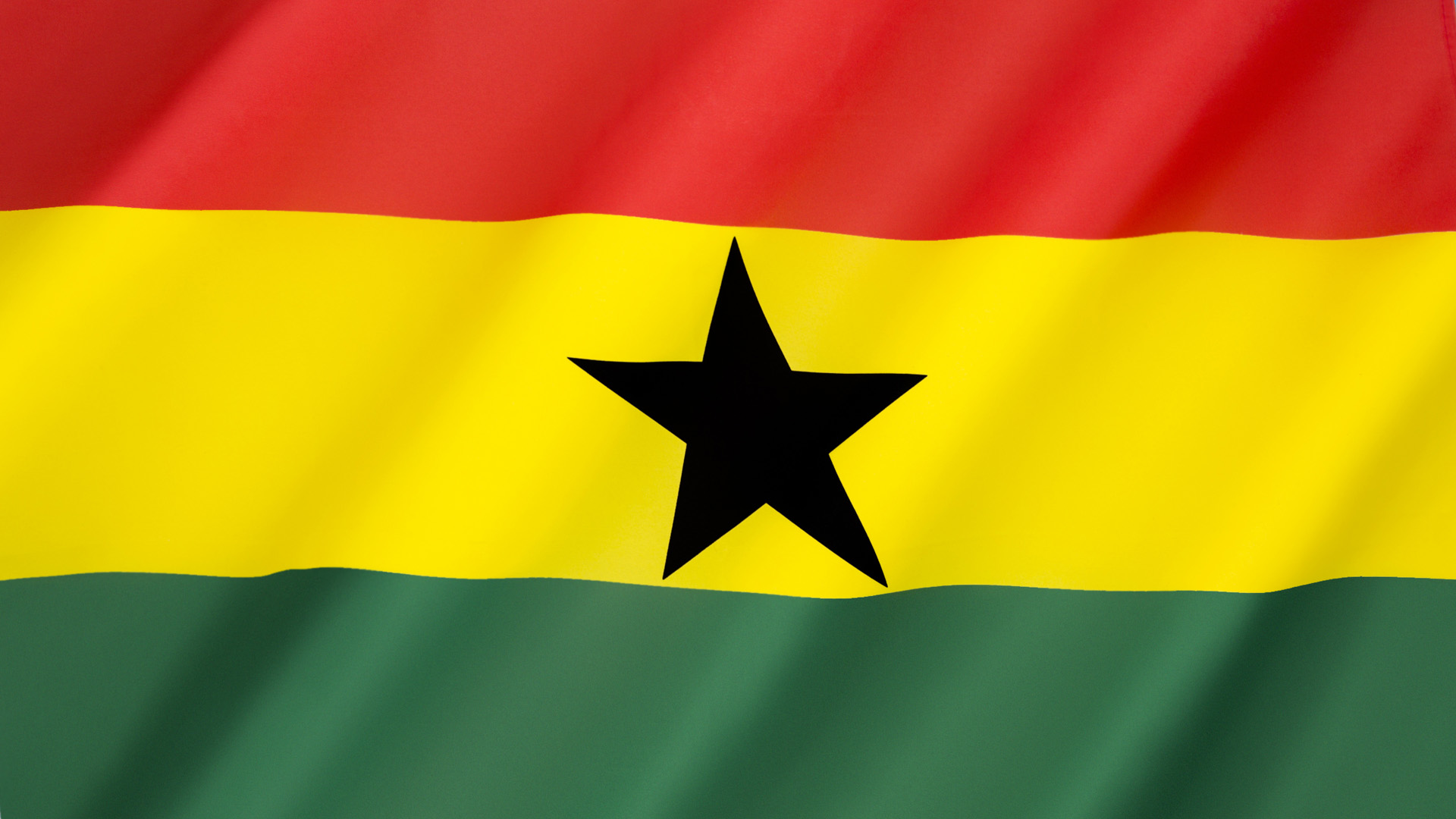 An image of the flag of Ghana. 