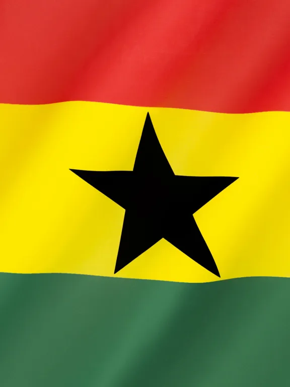 An image of the flag of Ghana.
