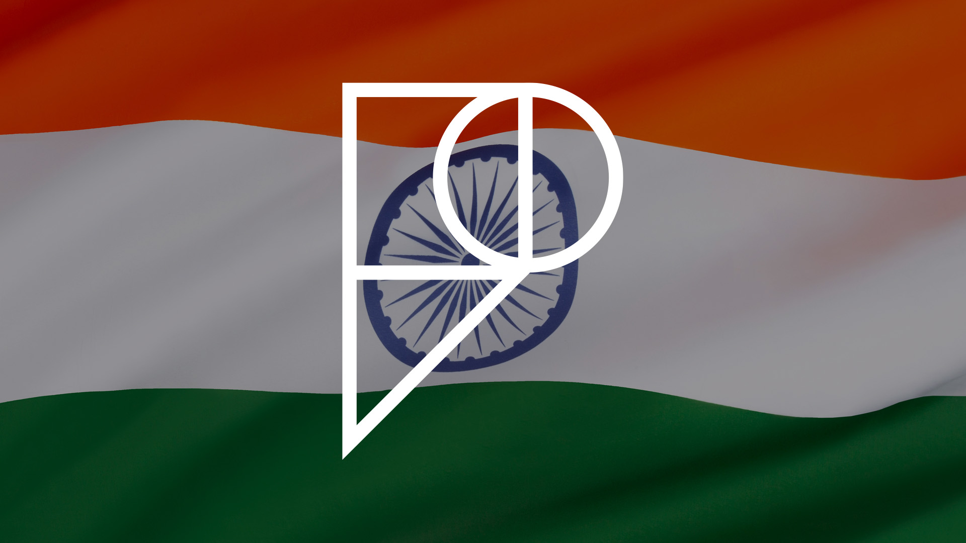 An image of the flag of India, with the Pamoja logo overlaid. 