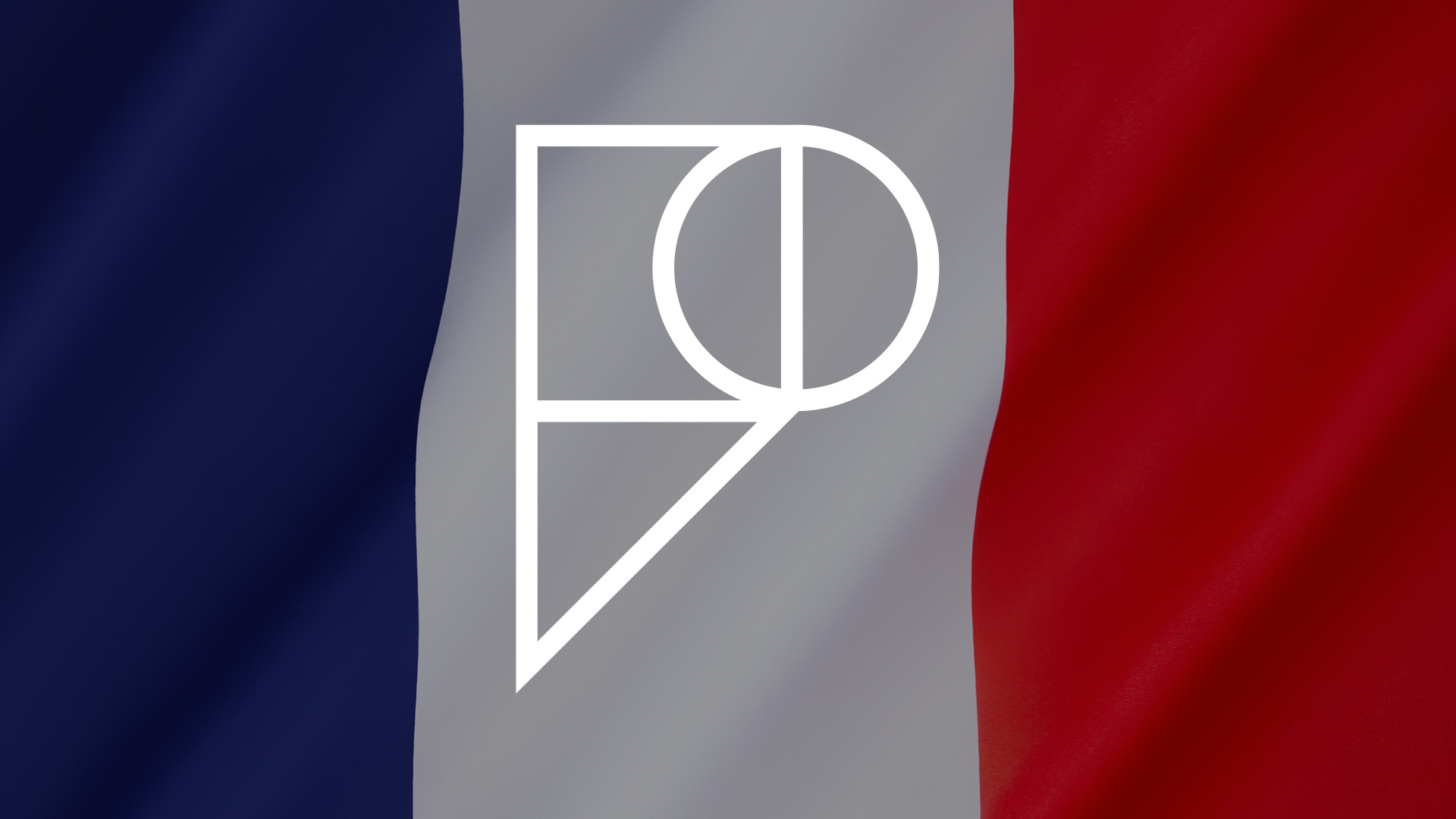 The French flag with the Pamoja logo overlaid. 