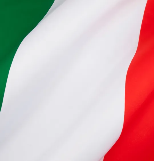 An image of the flag of Italy