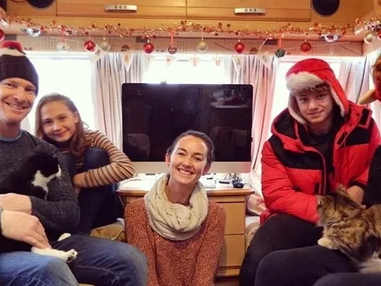 Family photo of the Binedells.