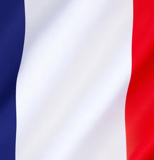 An image of the flag of France.