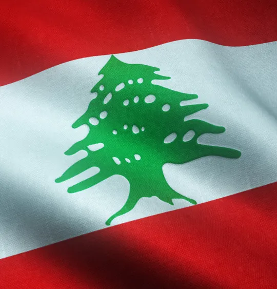 An image of the flag of Lebanon