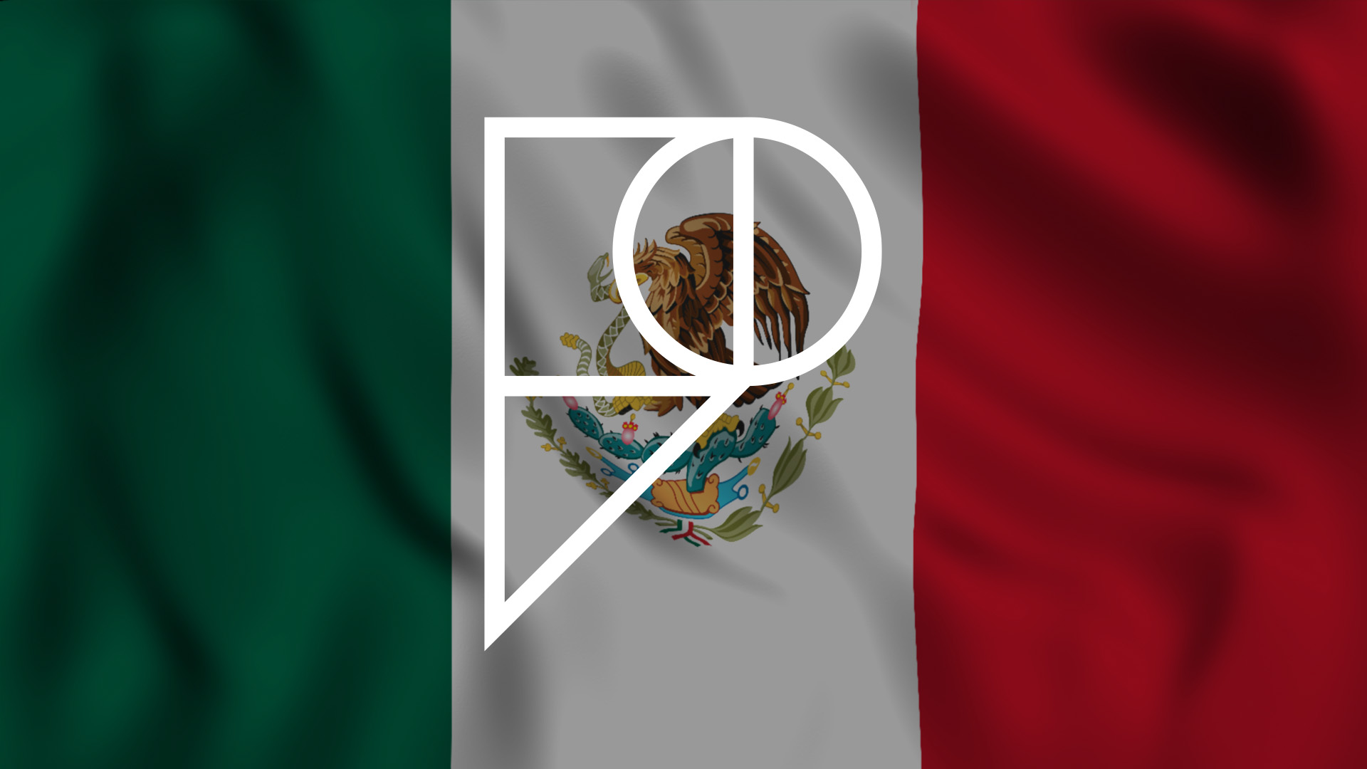 An image of the flag of Mexico, with the Pamoja logo overlaid. 