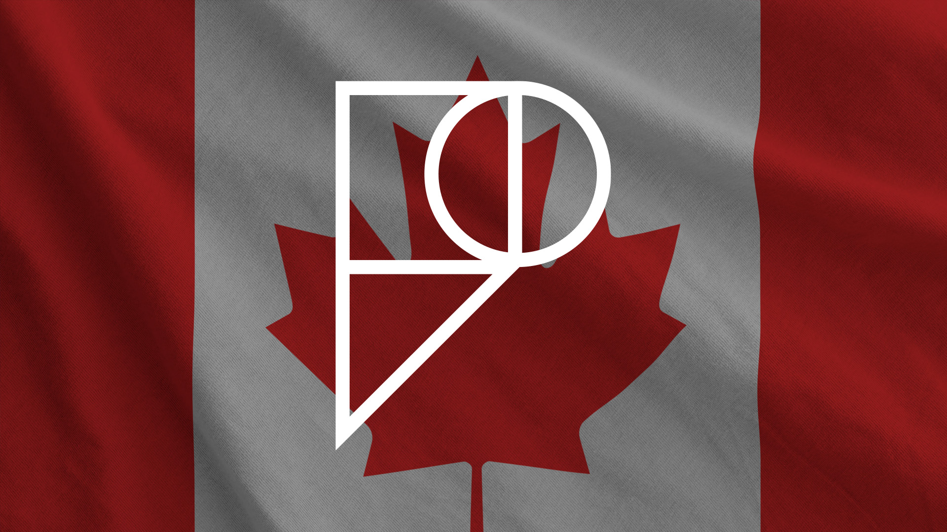 Canada flag with Pamoja 'P' logo overlayed
